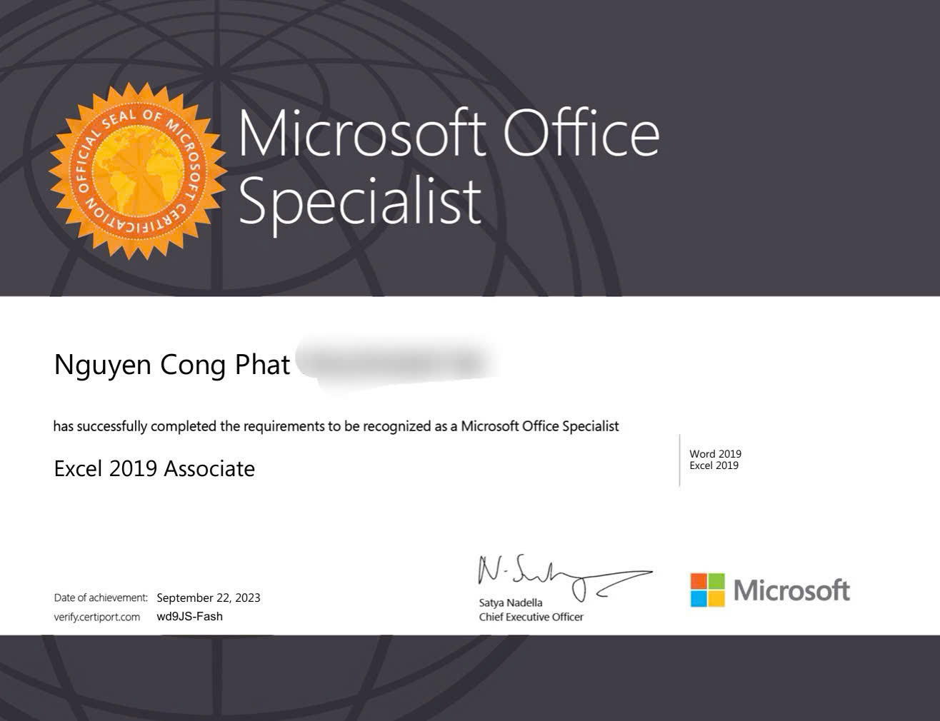 MOS Excel 2019 Associate