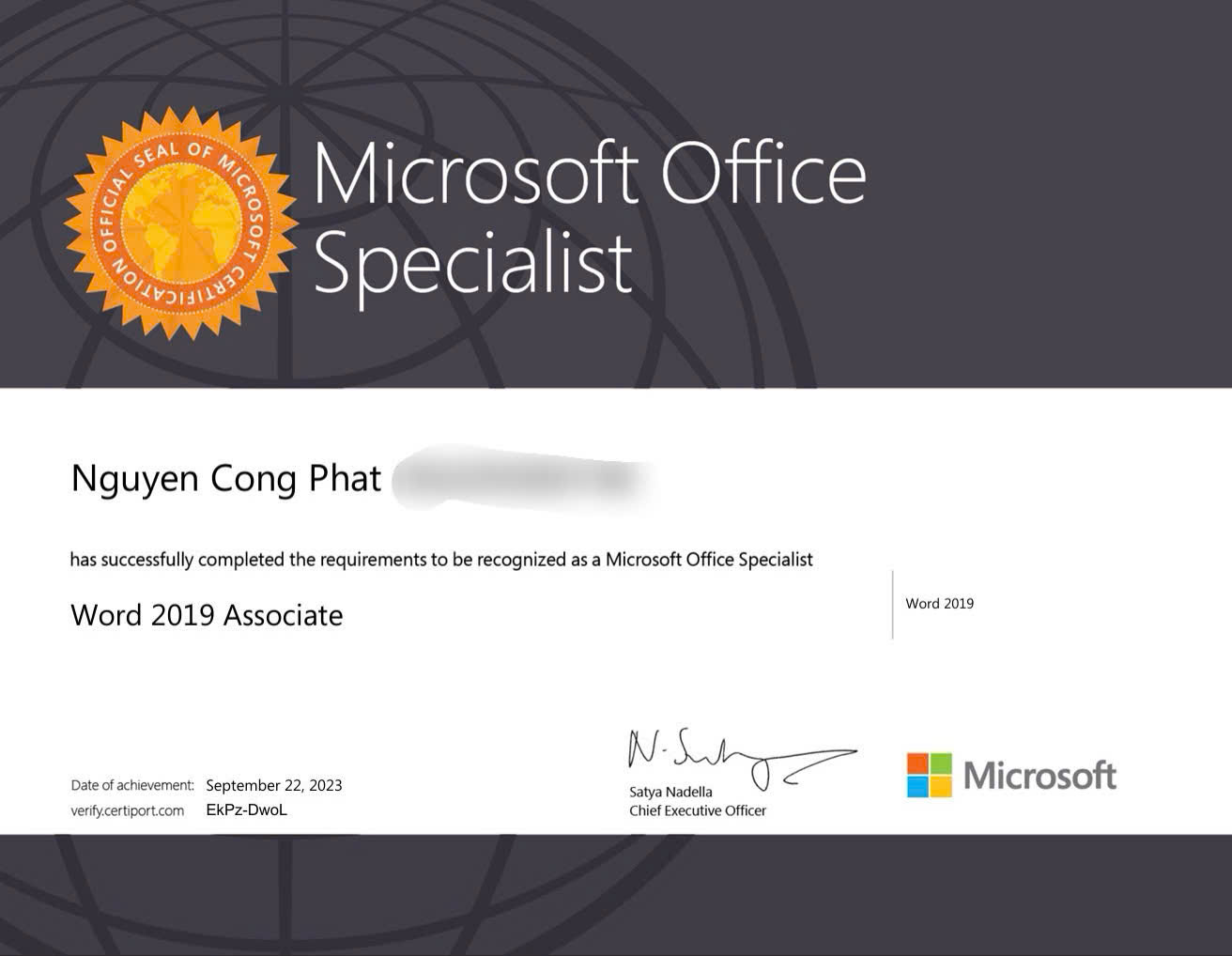 MOS Word 2019 Associate