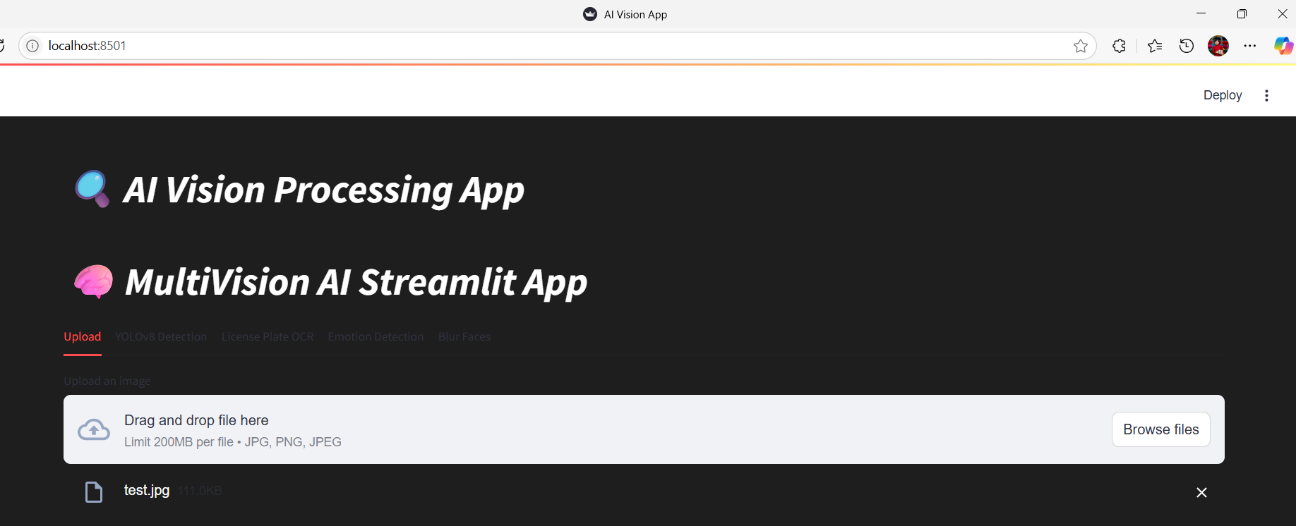 AI_Multivision_App – Streamlit-based AI Vision Toolkit